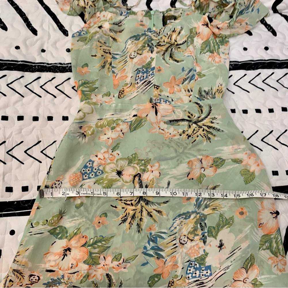 Reformation Floral Green Mini Dress - Picture 9 of 15